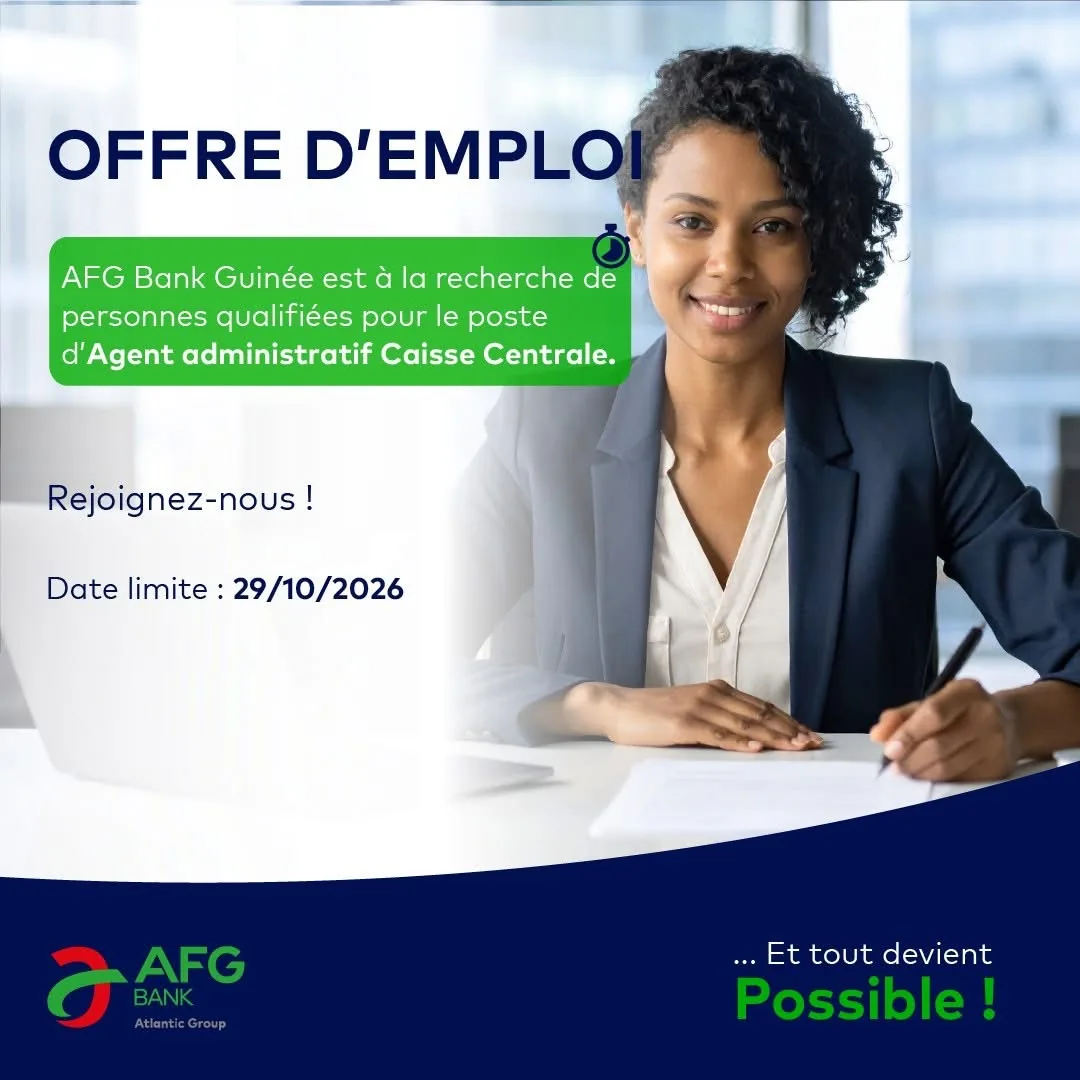 Agent Administratif Caisse Centrale (H/F)