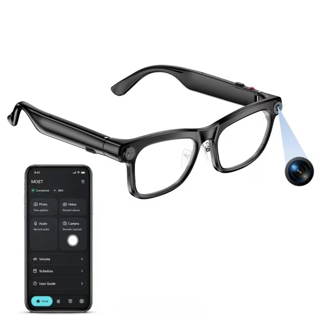 Lunettes intelligentes IA équipées d’une caméra