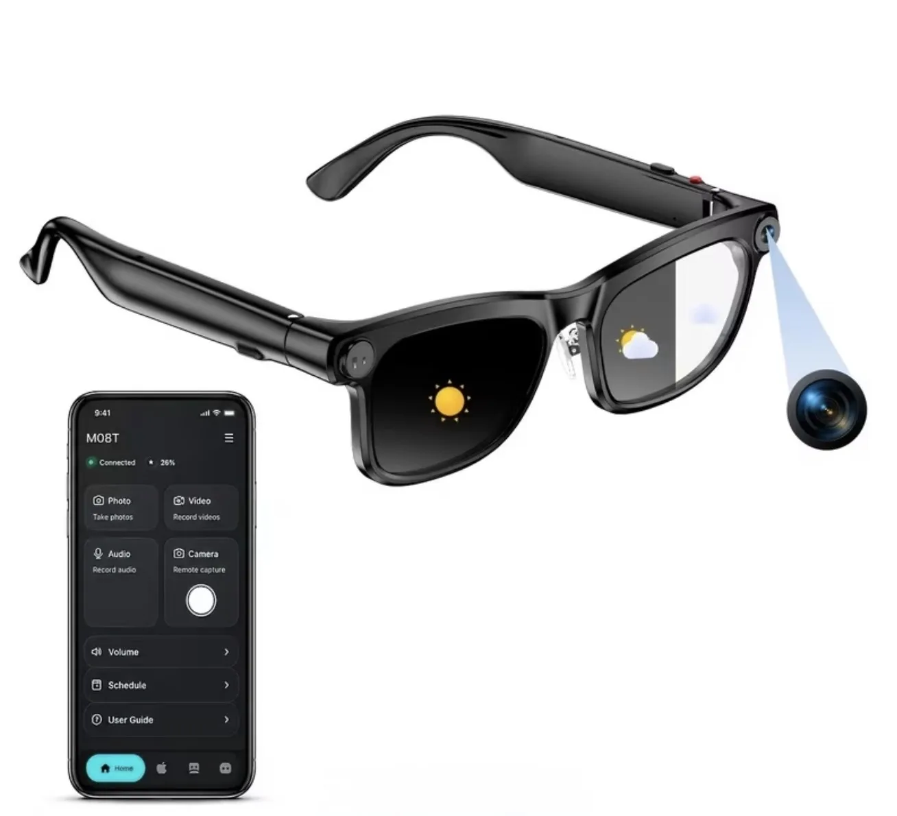 Lunettes intelligentes IA équipées d’une caméra