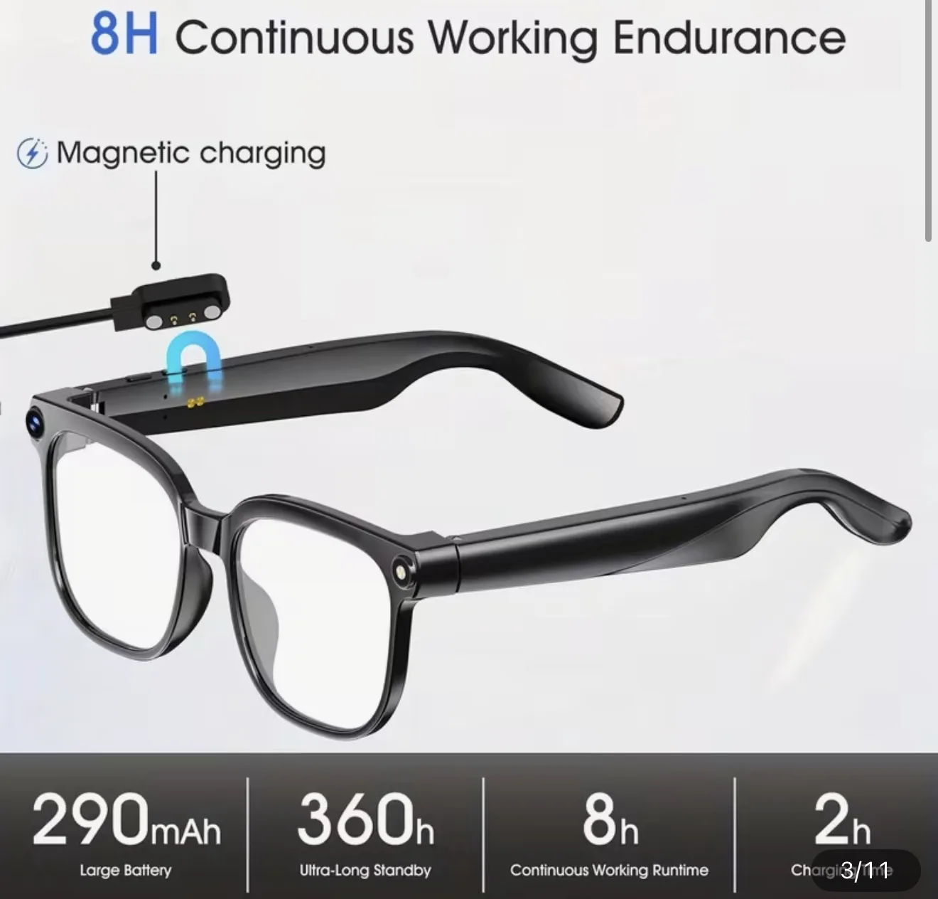 Lunettes intelligentes peje ai avec traduction en temps réel