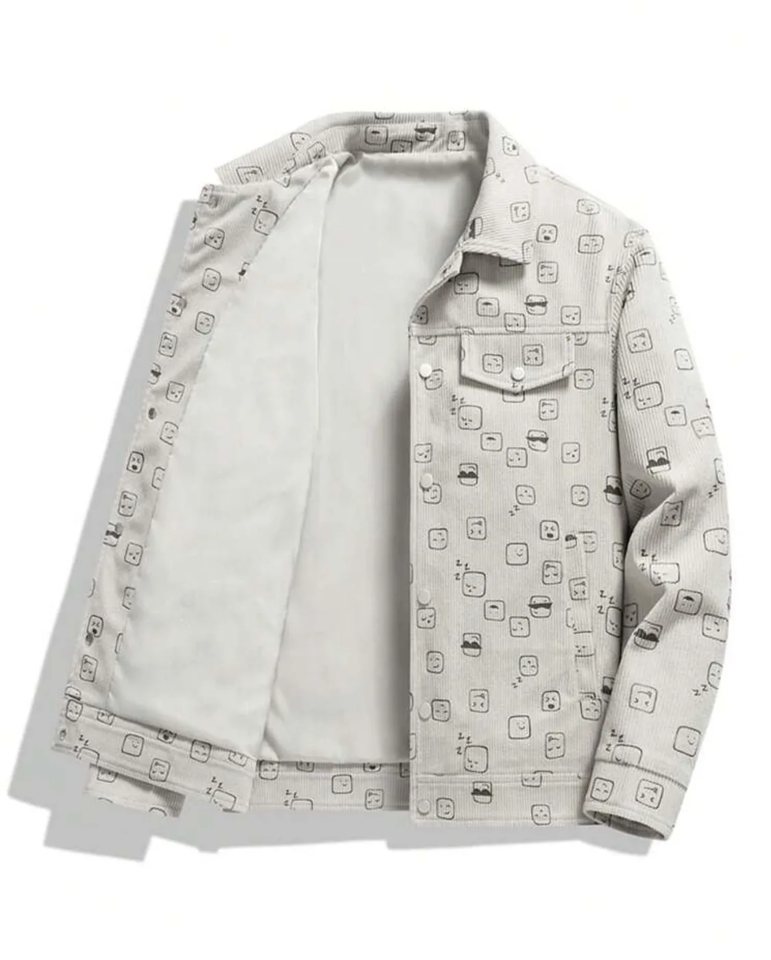 Veste en velours côtelé imprimée