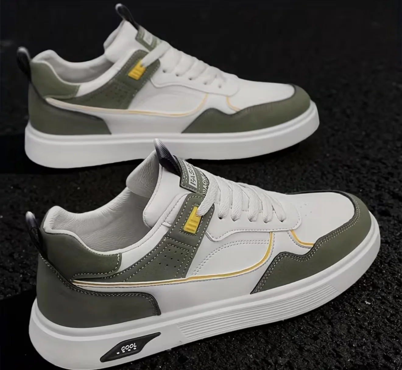 Chaussures blanches tendance et simples pour hommes