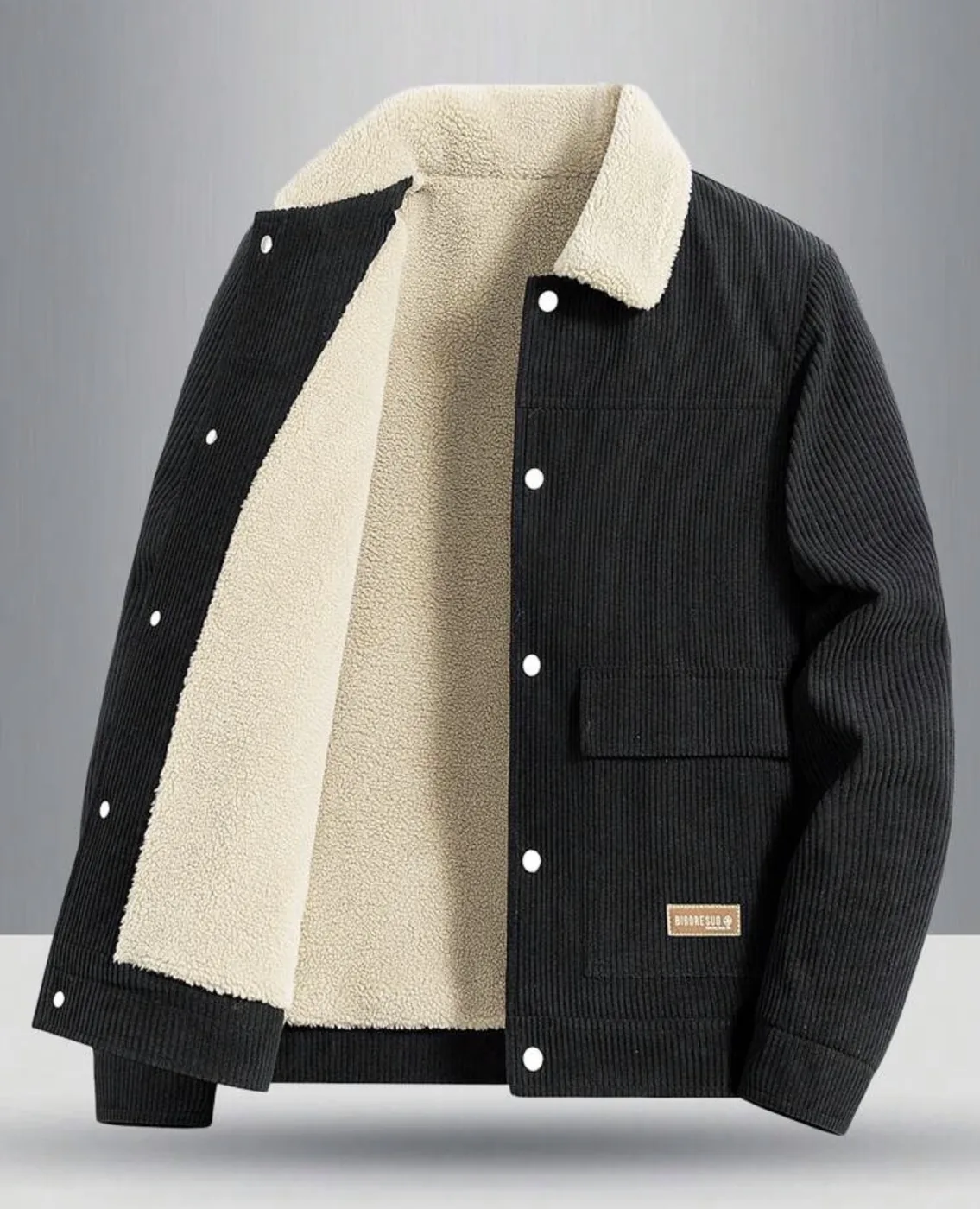Nouvelle veste en velours polaire épaisse et chaude pour homme