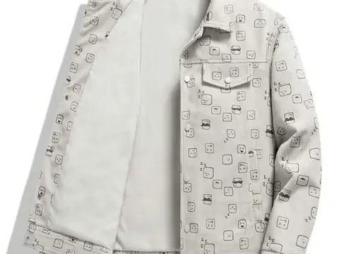 Veste en velours côtelé imprimée