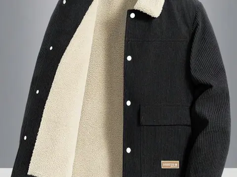 Nouvelle veste en velours polaire épaisse et chaude pour homme